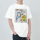 KIYOKA88WONDERLANDのアイラブ琵琶湖カッパくん Heavyweight T-Shirt