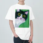 tomorebiのひょっこり猫さん ヘビーウェイトTシャツ