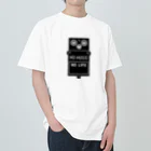 QUQU_WORKSのノーミュージックノーライフ エフェクターデザイン ブラック Heavyweight T-Shirt