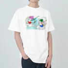 yamamotoeriのヤマモトエリ　ふうじんらいじん(ブルー) Heavyweight T-Shirt