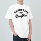 アージーのエンジョイ ライフ キャンプファイヤー Heavyweight T-Shirt