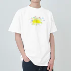 タナカミノルのユーモアイラストショップのヒコーキドリ Heavyweight T-Shirt