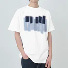 Naa Piano Music (ピアノデザインコレクション)のブルーピアノ(大) ヘビーウェイトTシャツ