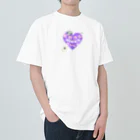 Butterfly 7のGOOD VIBES ONLY 紫 ヘビーウェイトTシャツ
