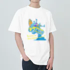 tekutekupockeのBEACH! Living is like riding a wave! Heavyweight T-Shirt