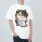 ひよこ男爵とまだむにゃんのにゃえさる (まだむにゃん) ヘビーウェイトTシャツ