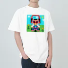 Ruru's worldの01ドット絵　ruruちゃん/三輪車でお散歩　 Heavyweight T-Shirt