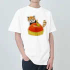 momo♡animsls Storeのレッサーパンダ (林檎のタルト) Heavyweight T-Shirt