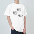 PokuStarのテニス　コアラとサーブ3種 Heavyweight T-Shirt