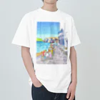 AKISENのエーゲ海カフェガールズ ヘビーウェイトTシャツ