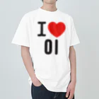 한글팝-ハングルポップ-HANGEUL POP-のI LOVE 이-I LOVE 李・イ- ロゴ ヘビーウェイトTシャツ