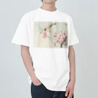 MUGEN ARTの小原古邨　梅に鶯　Ohara Koson / Songbird on blossom branch ヘビーウェイトTシャツ