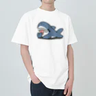 サメ わりとおもいのヒレをなめるサメ ヘビーウェイトTシャツ