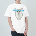 保護猫しーちゃん（White cat）のしーちゃんWhiteCATちゃん ヘビーウェイトTシャツ