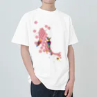 cuuyabowの鯉のぼり・和柄＆スプラッシュ / Red ヘビーウェイトTシャツ