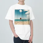 citron_citronの海、砂浜、空 ヘビーウェイトTシャツ