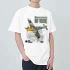 Atelier Nyaoの戦闘機_BF109Eメッサーシュミット_ガーランド機 ヘビーウェイトTシャツ