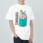 sumanandaのSUMANANDA公式　a left-handed batter in the flower vase ヘビーウェイトTシャツ