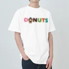 Drecome_Designのドーナッツ ロゴ x キャラメルウォールナッツ ヘビーウェイトTシャツ