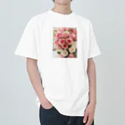 dolphineのPink Rose Bouquet Heavyweight T-Shirt