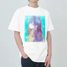 帆波　綾の青髪 Heavyweight T-Shirt