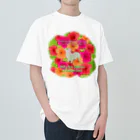 onehappinessのコーギー　hibiscus　花言葉　onehappiness ヘビーウェイトTシャツ