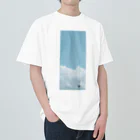 696graphic_suzuriのCinemaScope掛軸_001_空と雲と電信柱 ヘビーウェイトTシャツ