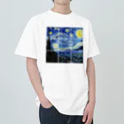 art-LaboのSquare ゴッホ 【世界の名画】 星月夜 ポスト印象派 絵画 美術 art Heavyweight T-Shirt