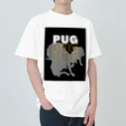 INULAVITAのPug silhouette ヘビーウェイトTシャツ