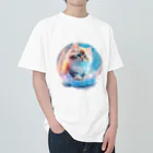 aianimalartyamaのしゃぼんねこb ヘビーウェイトTシャツ