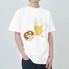 Handgestrickt Ju shopのBrezel und Bier ／ブレッツェル＆ビール Heavyweight T-Shirt