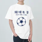 jamfish_goodiesのSPORTS女子「蹴球女子」 ヘビーウェイトTシャツ