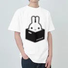 ツギハギ ニクの【Boxed * Rabbit】白Ver ヘビーウェイトTシャツ