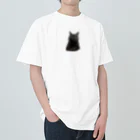 MKPoppp! shopのぼんやり黒猫 Heavyweight T-Shirt