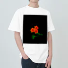 flower_design_hiroの元気と健やかさを与えてくれるオレンジ色のバラグッズ ヘビーウェイトTシャツ