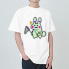 anko_koshianのお花ウサギ🌼🐰ライトグリーン Heavyweight T-Shirt