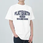 Mappila SHOPのカレッジ風(ネイビー)　フラットアース FLATEARTH ヘビーウェイトTシャツ