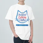 HeartToMeのねこ大好き　ReallyLoveCats ヘビーウェイトTシャツ