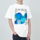 YUKA WATANABE | YUKASUKE Designの【展示DM Tシャツ②】PLAY BLUE EXHIBITION  ヘビーウェイトTシャツ