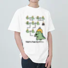 ぷにおもちSHOPの先祖代々大体代打ダイナソー Heavyweight T-Shirt