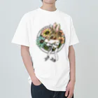 筆ペン画家 原良輔の三つ耳うさぎ２ Heavyweight T-Shirt