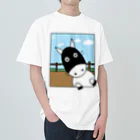 あっきょん(旧たもちゃん)のひゅひゅ馬めんこ「Look at me...」 ヘビーウェイトTシャツ