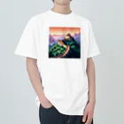＠世界遺産周りたい人のお店の『万里の長城』　大人気ドット絵　世界遺産 Heavyweight T-Shirt