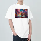 🔥AI art shop🔥の幻想的な世界にいる少女 Heavyweight T-Shirt