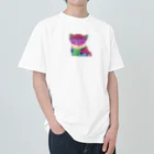 bokenasuの幸運を呼ぶ⁈虹色ネコ助 Heavyweight T-Shirt