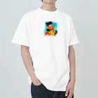 koneko_nekonekoのカンフー猫グッズ Heavyweight T-Shirt