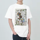 suuのカラフルな花とハリネズミ Heavyweight T-Shirt