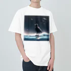 kota.の水面のカラス ヘビーウェイトTシャツ