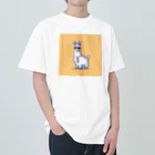 デザインショップ guccyのサングラスをかけたアルパカ Heavyweight T-Shirt