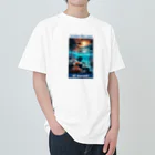 kazu_gの夕暮れの海の底！Under the SEA at sunset ヘビーウェイトTシャツ